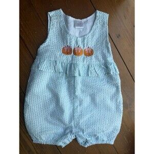 Girls Embroidered Bubble Pumpkins With Bows Size 2t